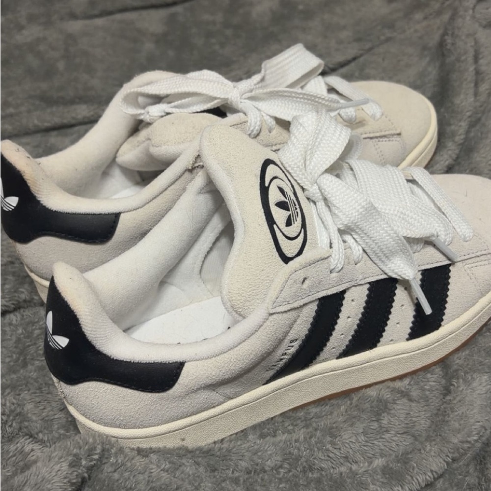 Adidas Classic White and Black Trainers